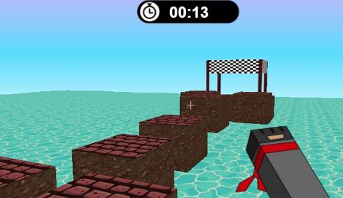 Blocky Parkour Ninja Gameplay Screenshot