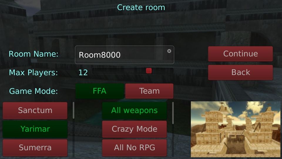 CS Online Create Room Screenshot