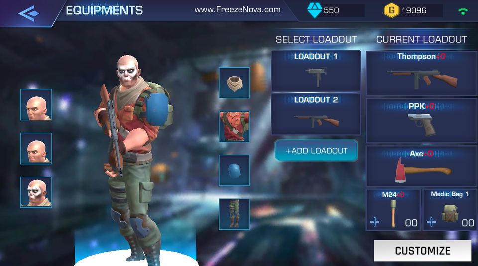 CobraZ.io Classic Unblocked Screenshot, Equipment Section