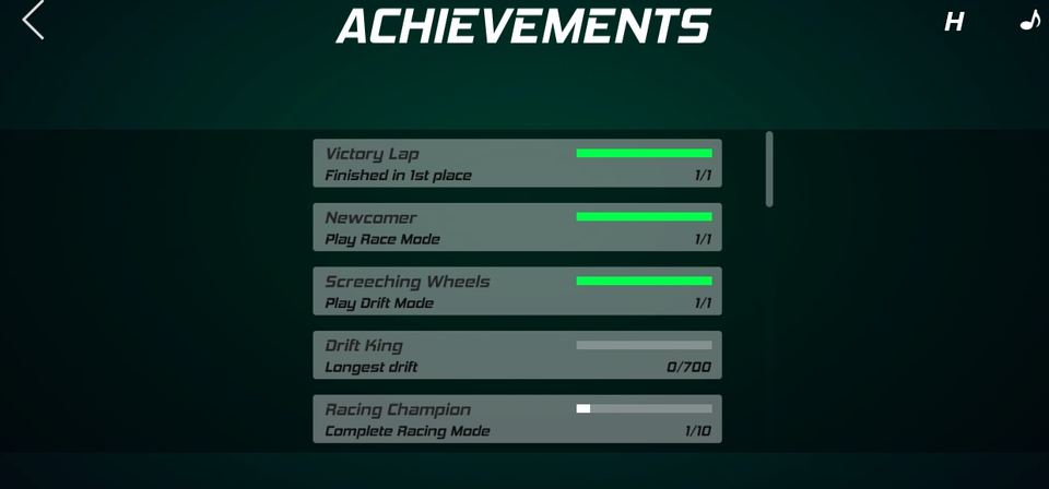 Drift Fury Unblocked Screenshot Achievements