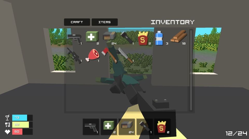 Pixel Survival Game Review Screenshot, Inventory, Craft & Items