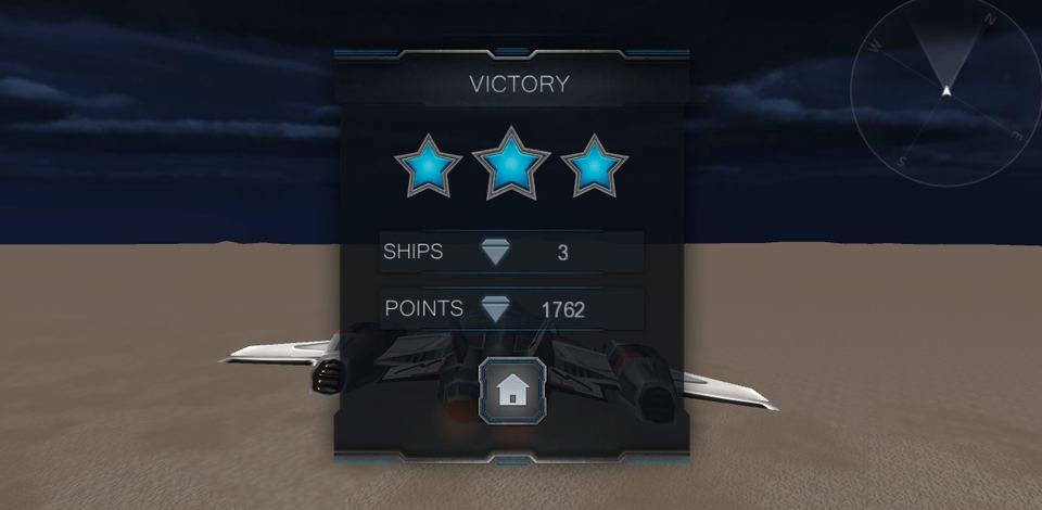 Alien Sky Invasion Unblocked Victory Screenshot