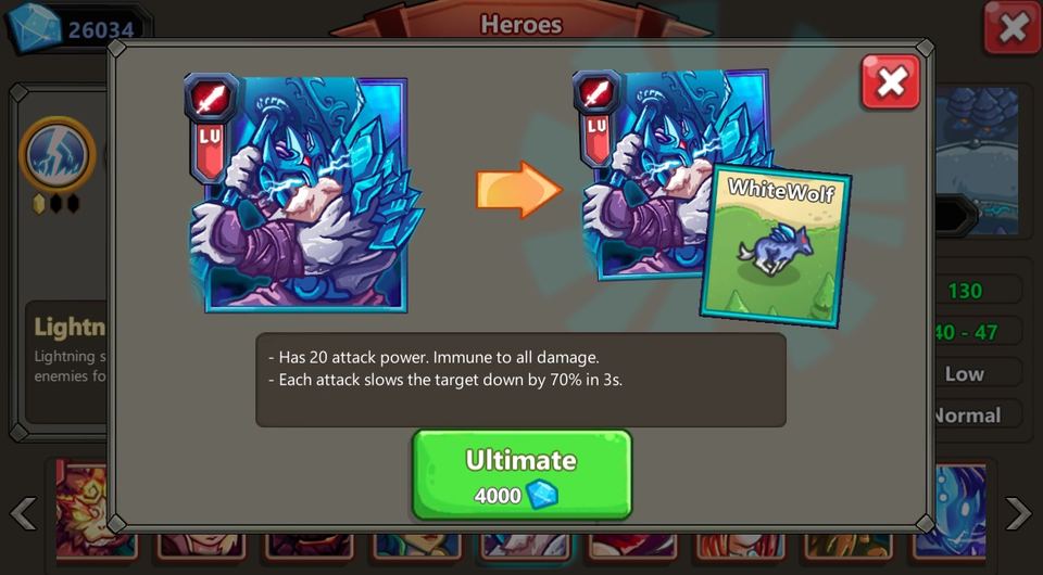 Hero Rush Tower Defense, Thor Hero, ultimate version of the hero