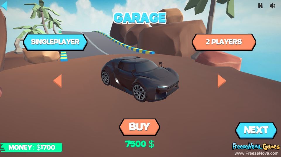 Super Mini Racing Unblocked, Garage Section
