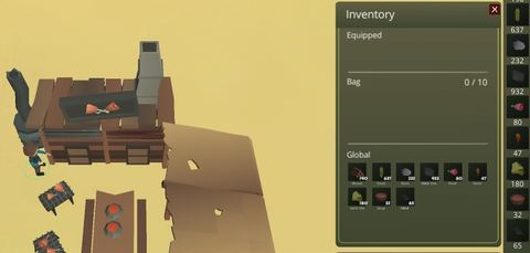 Colony Simulator Inventory Screenshot
