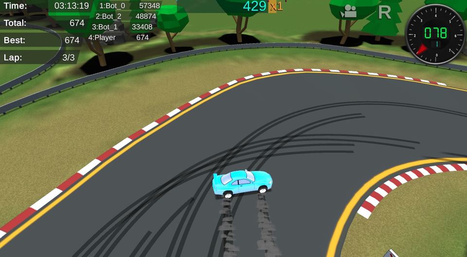Arcade Car Drift Game Screenshot, Gameplay