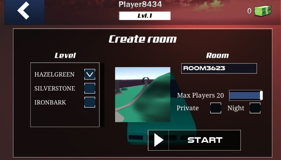 Stunt Simulator Multiplayer Create Room Screenshot 